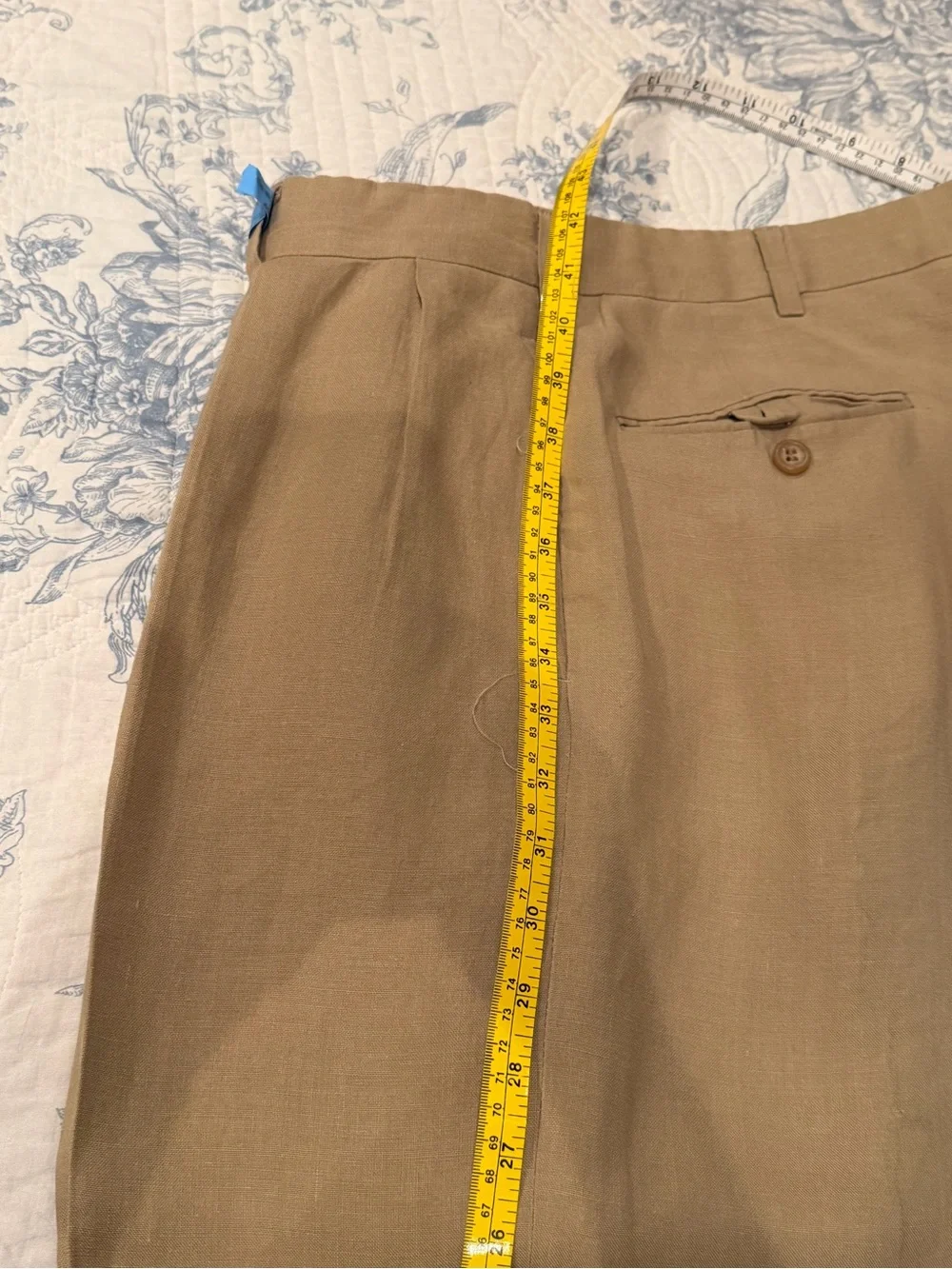 Ralph Lauren Men’s Vintage Tan Linen Pants - Size 36